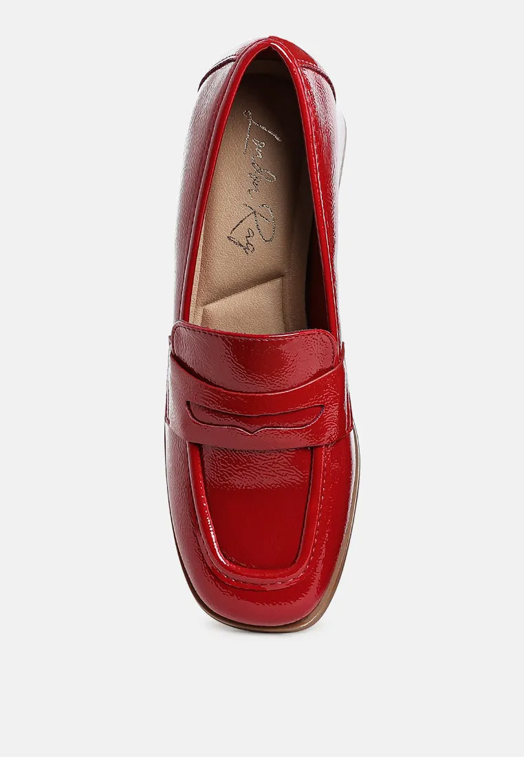 Penny Strap Block Heel Loafers By RUW