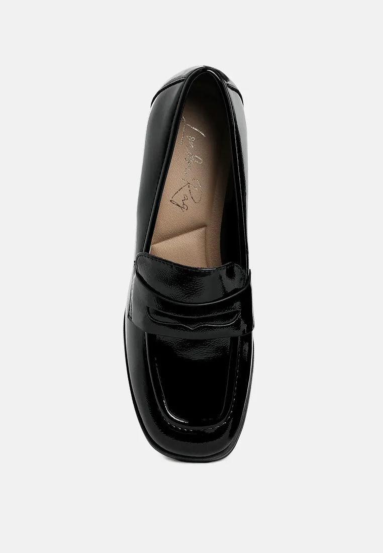 Penny Strap Block Heel Loafers By RUW