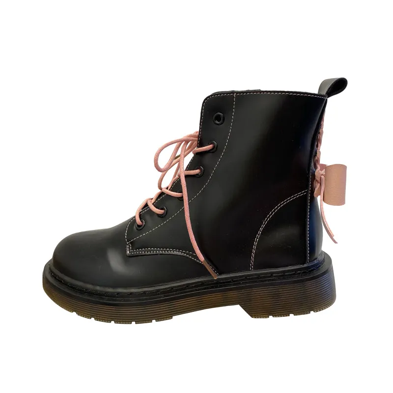 Pink Bow Martin Boots yc24832
