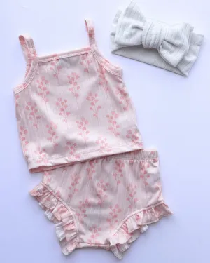 PREORDER! Luna Top and Bloomer Set - Spring Blush Pink