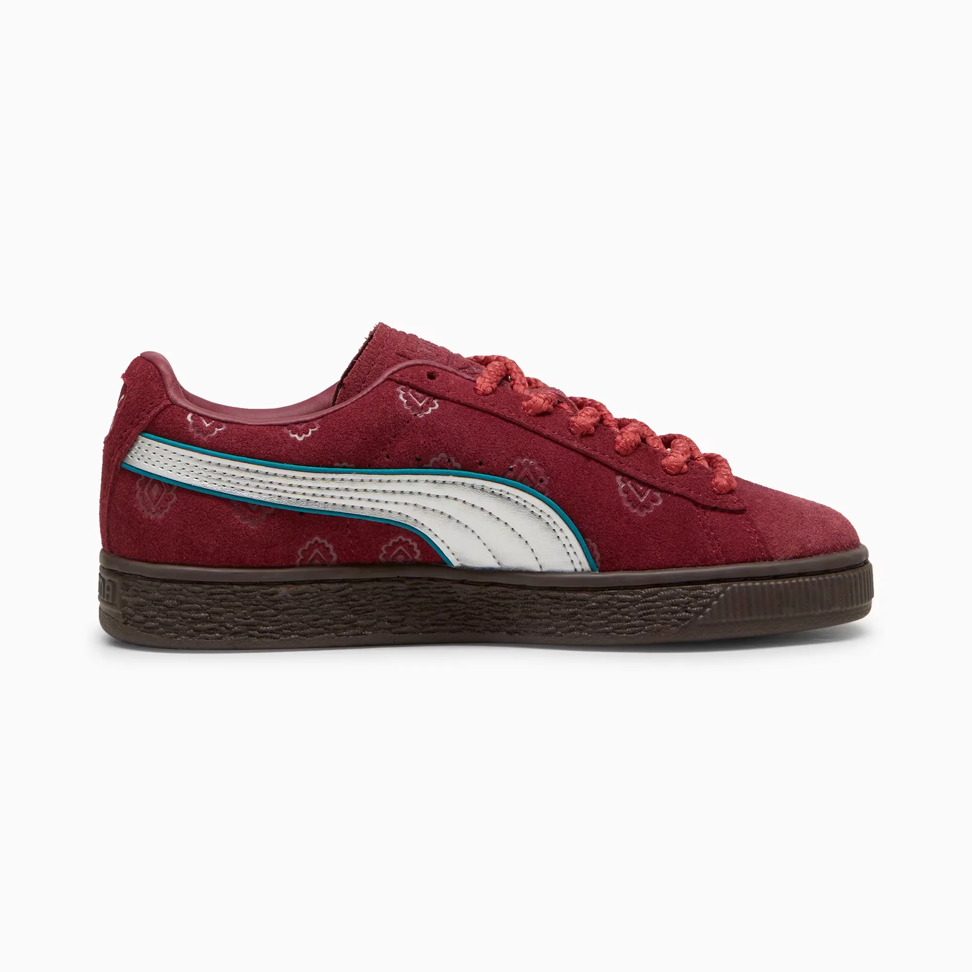 PUMA x ONE PIECE Suede Red-Haired Shanks Big Kids' Sneakers (Team Regal Red-PUMA Silver)