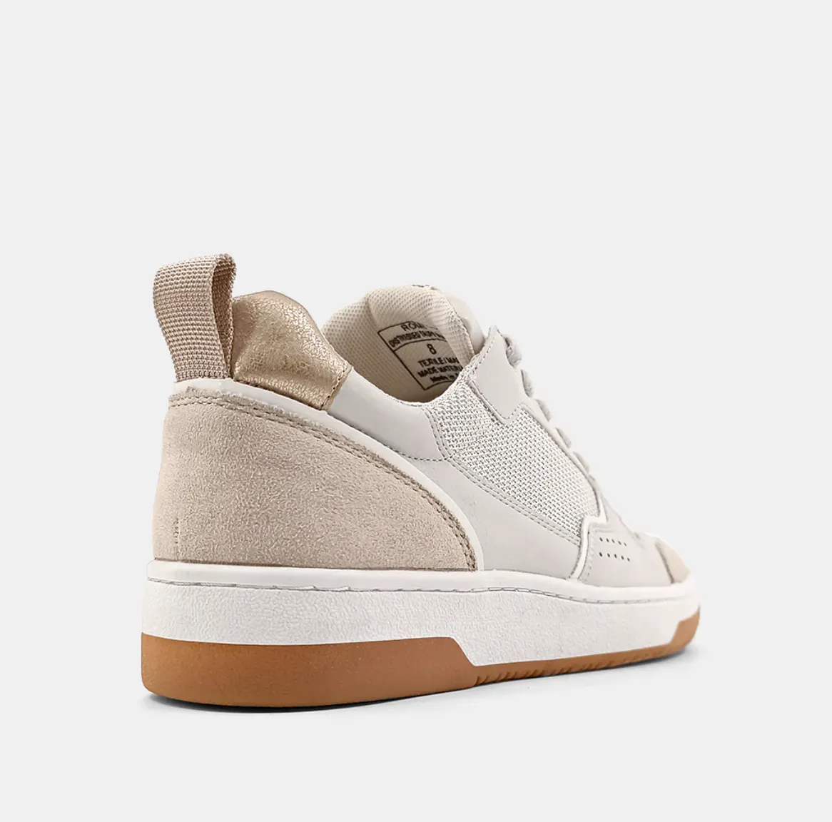 QX SHU SHOP Romi Sneaker in Distressed Taupe Suede