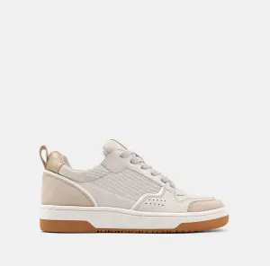 QX SHU SHOP Romi Sneaker in Distressed Taupe Suede