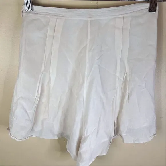 Reiss Martina Embroidered Resortwear Women's Tap Shorts Off White Size 4 Travel