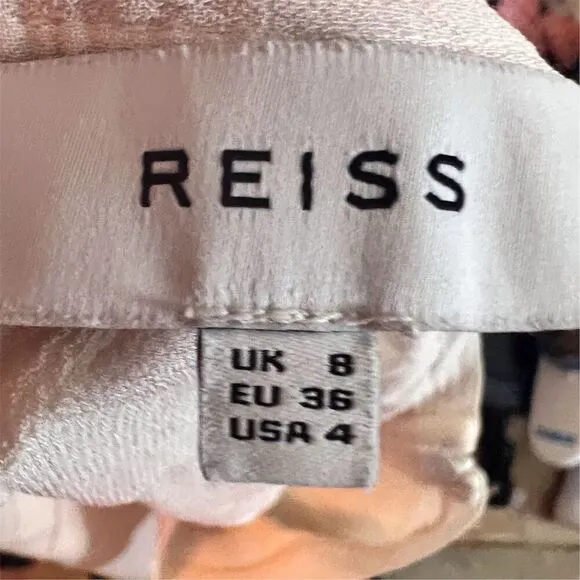 Reiss Martina Embroidered Resortwear Women's Tap Shorts Off White Size 4 Travel