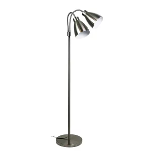 RETRO Twin Flexible Neck Brushed Chrome
