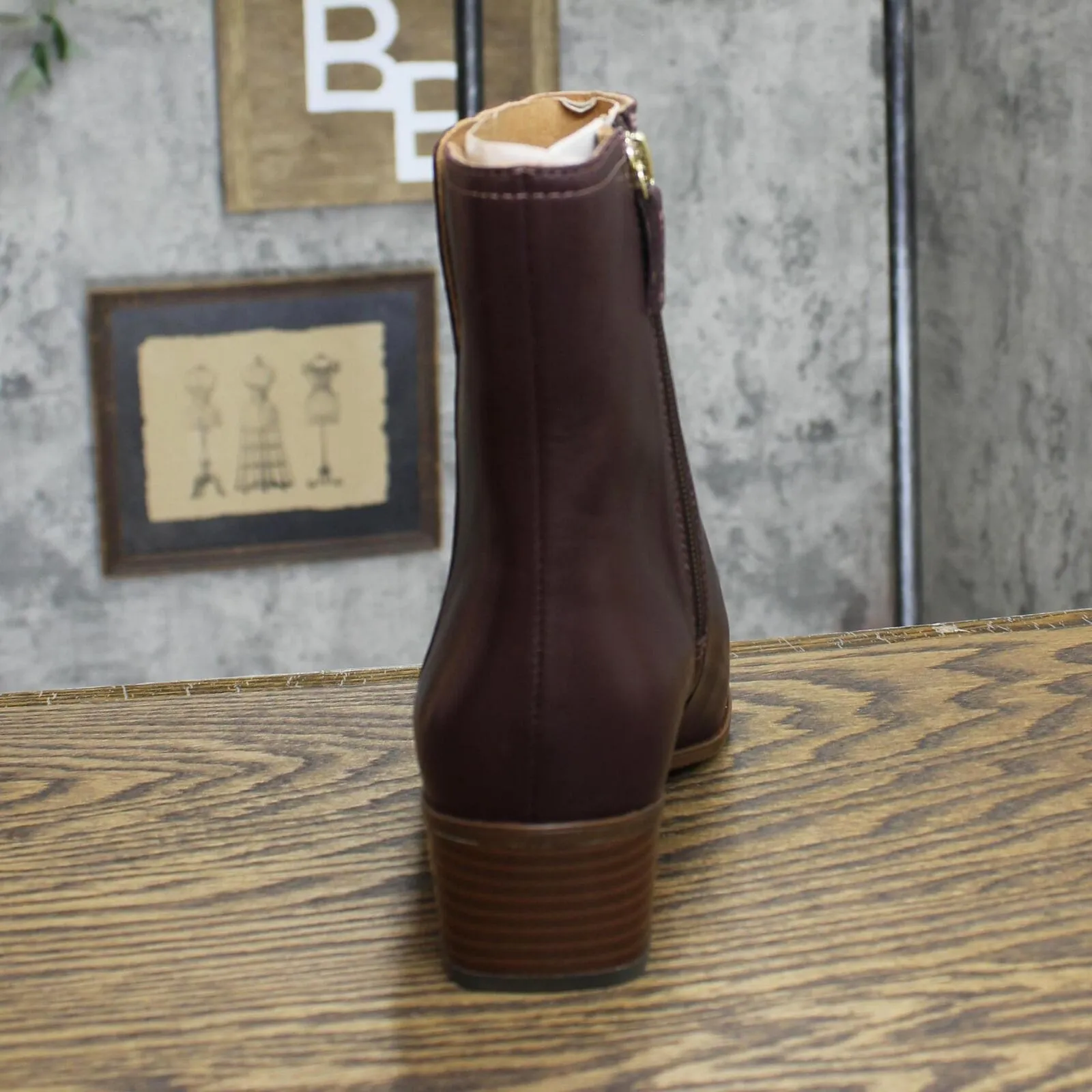 Rockport Geovana Boots Amputee Replacement Left Shoe Only Oxblood Brown Red 8.5W