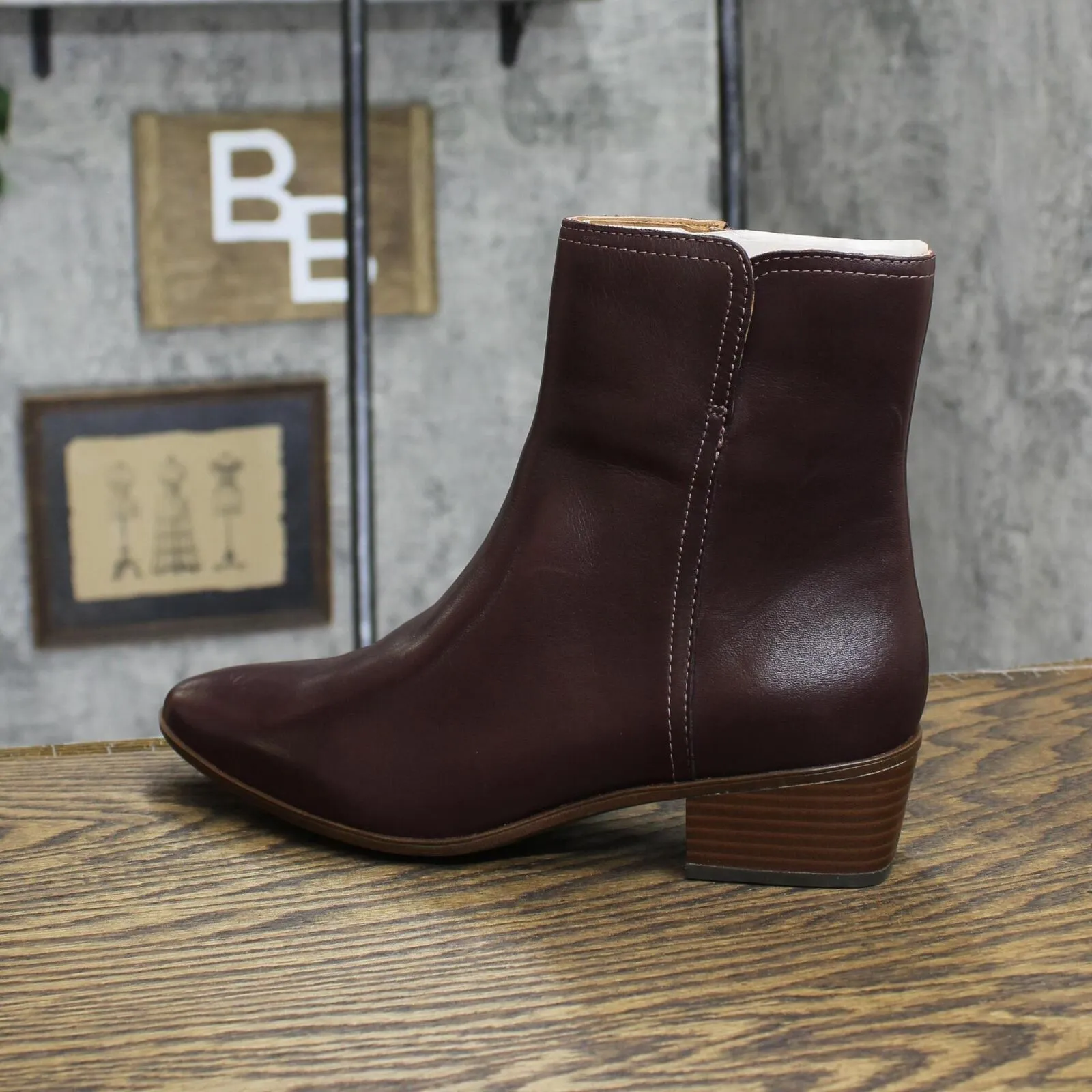 Rockport Geovana Boots Amputee Replacement Left Shoe Only Oxblood Brown Red 8.5W