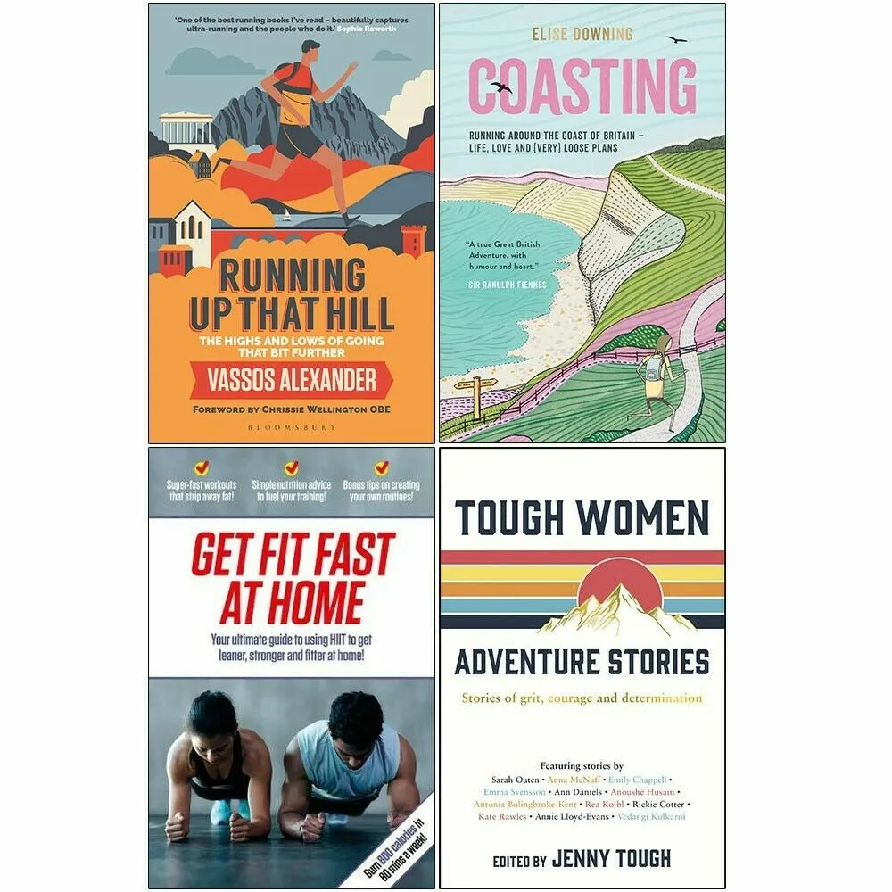 Running Up That Hill, Coasting, Get Fit Fast At Home, Tough Women 4 Books Set