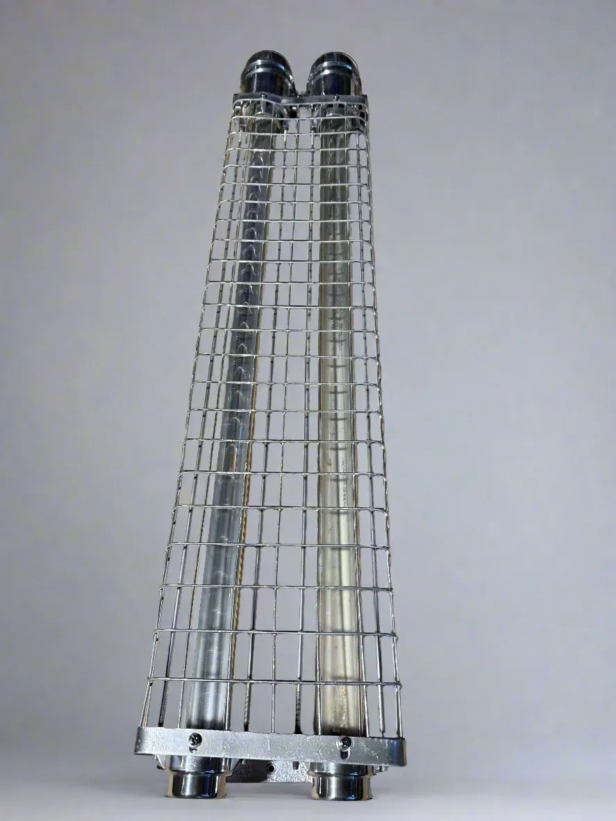 Salvaged Aluminium Strip light 4 foot double