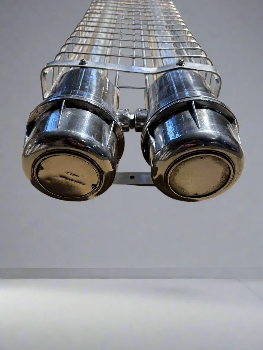 Salvaged Aluminium Strip light 4 foot double