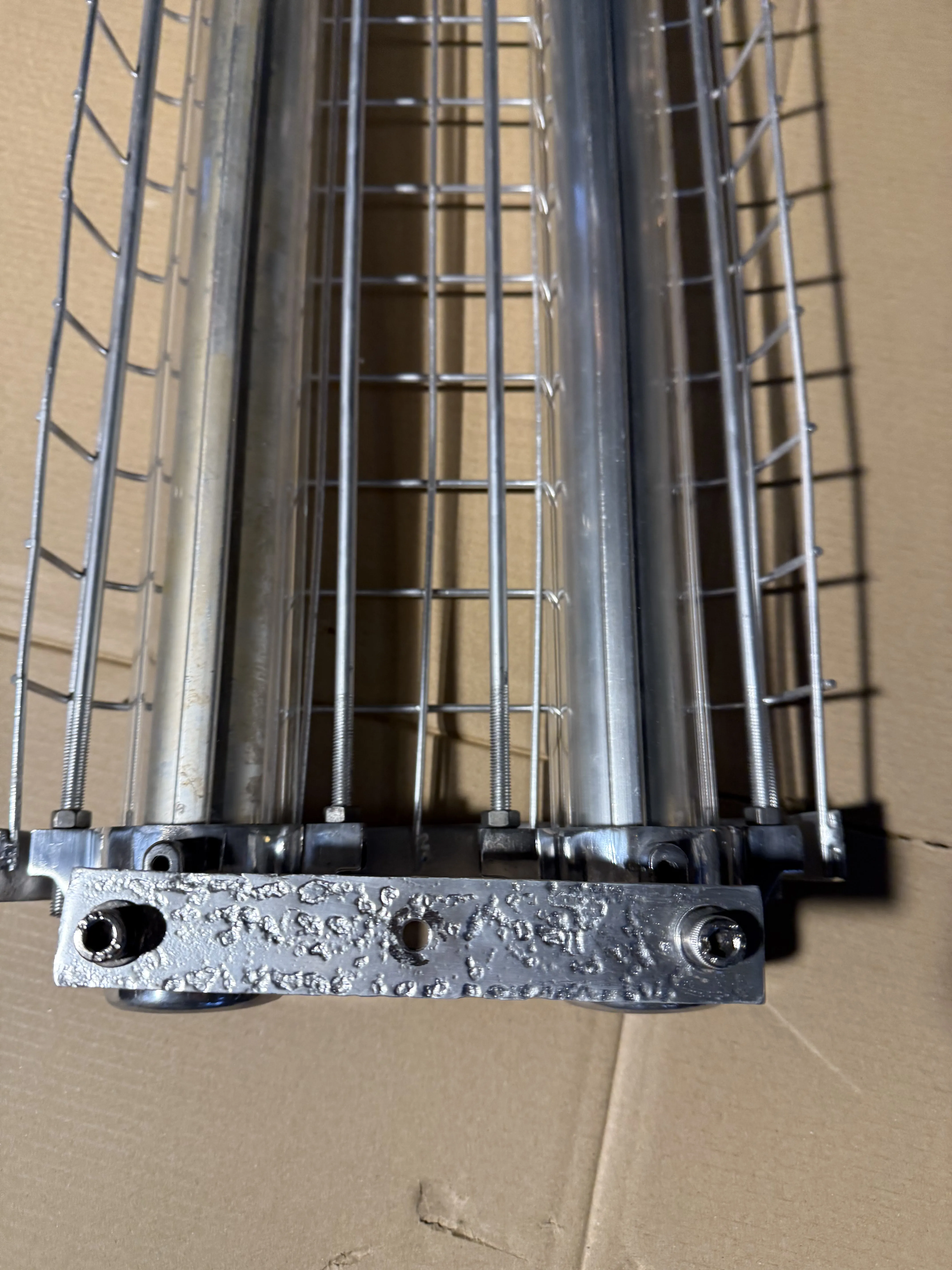 Salvaged Aluminium Strip light 4 foot double
