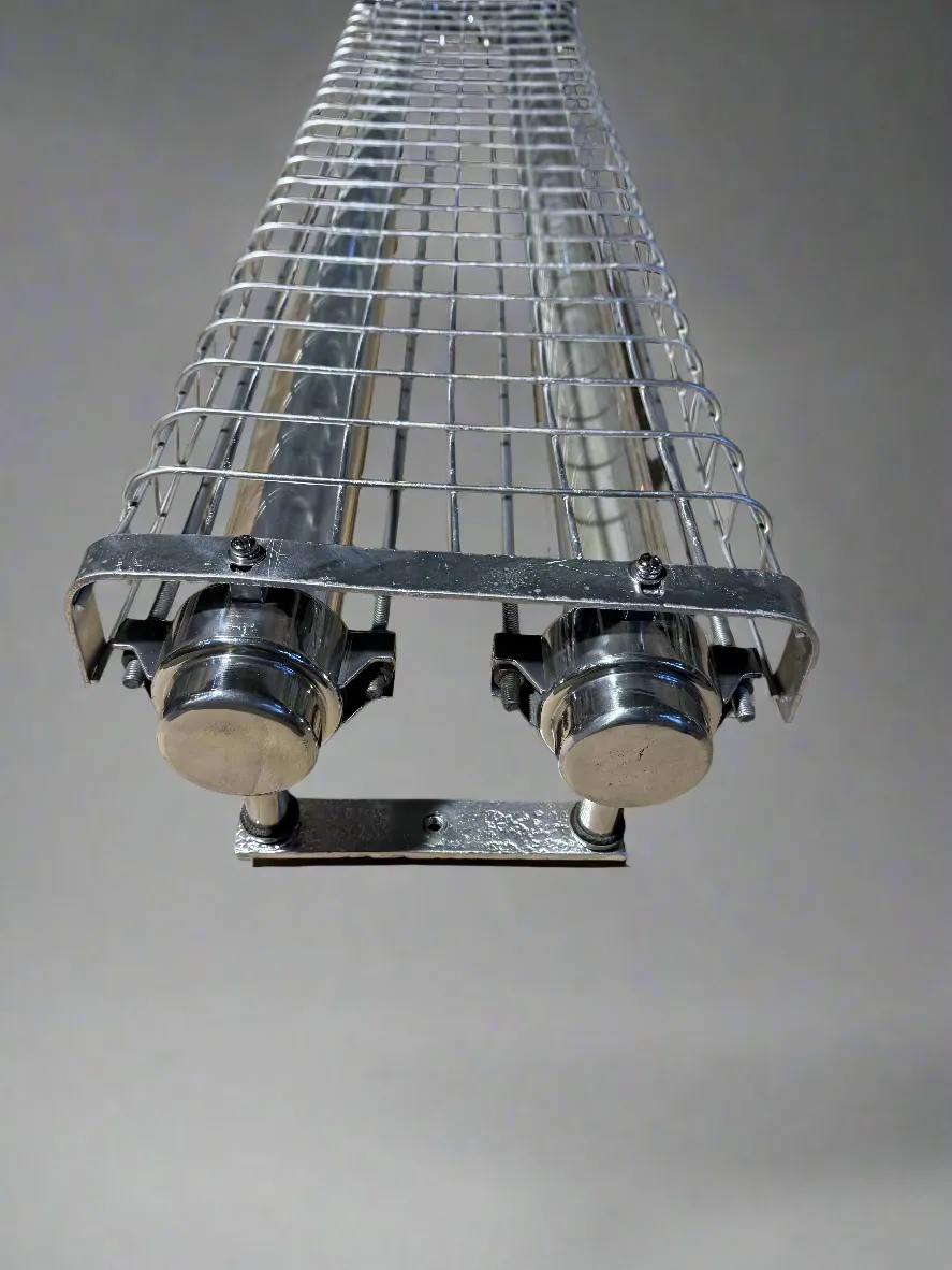 Salvaged Aluminium Strip light 4 foot double