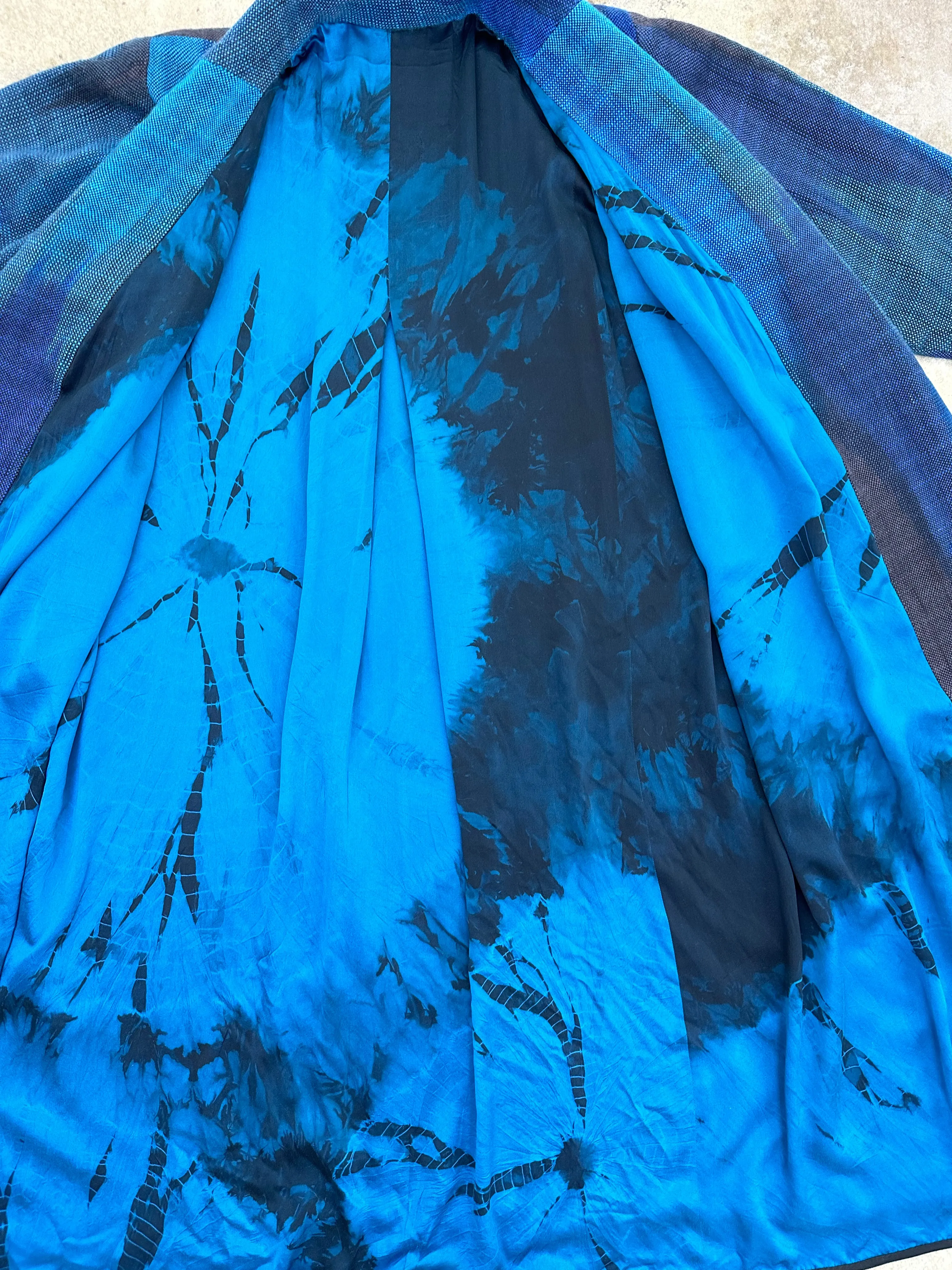 Silk Woven Long Reversible Coat
