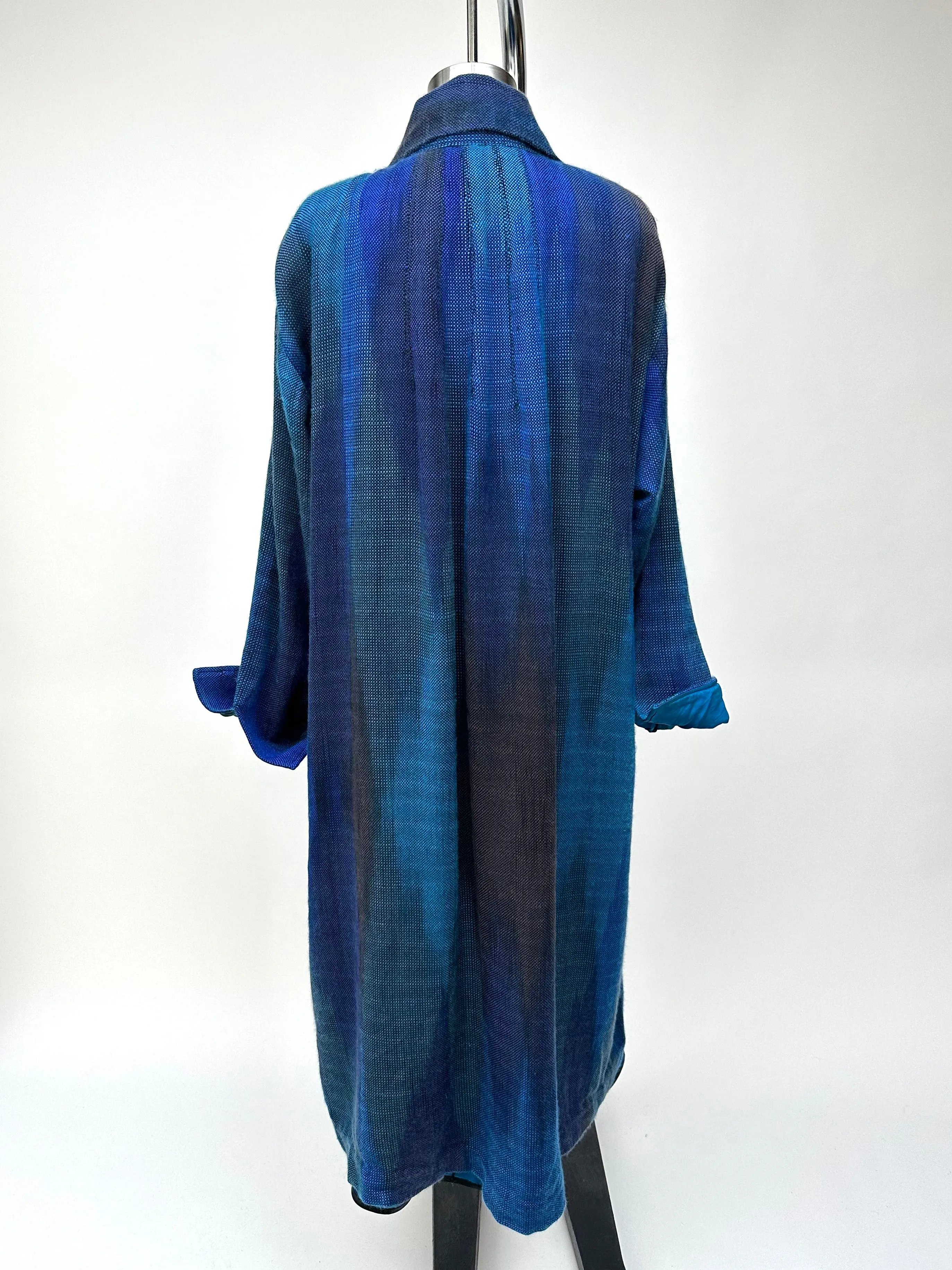 Silk Woven Long Reversible Coat