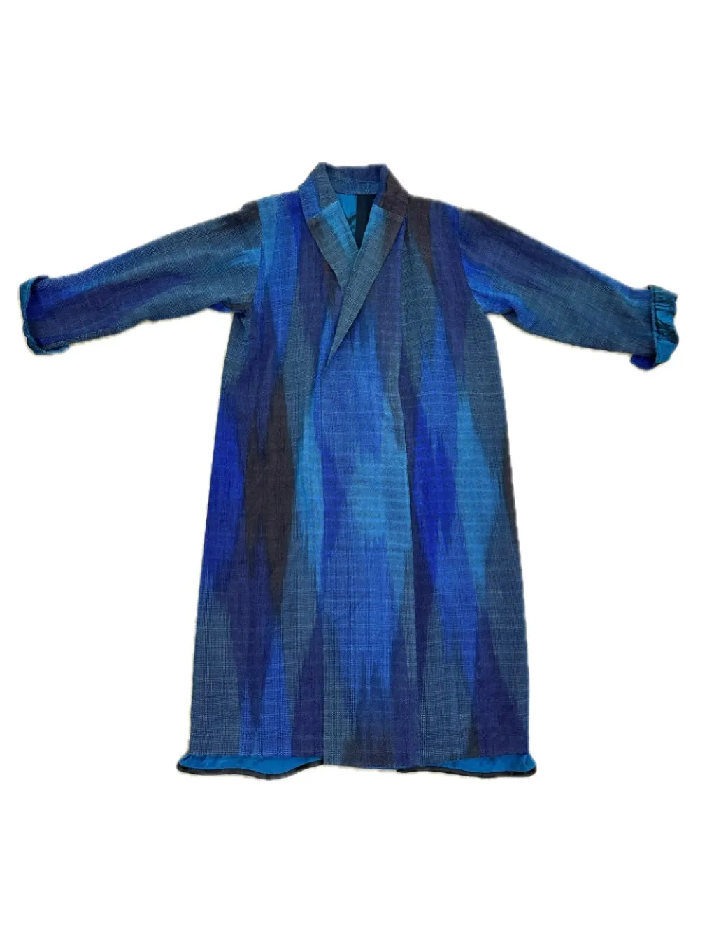 Silk Woven Long Reversible Coat