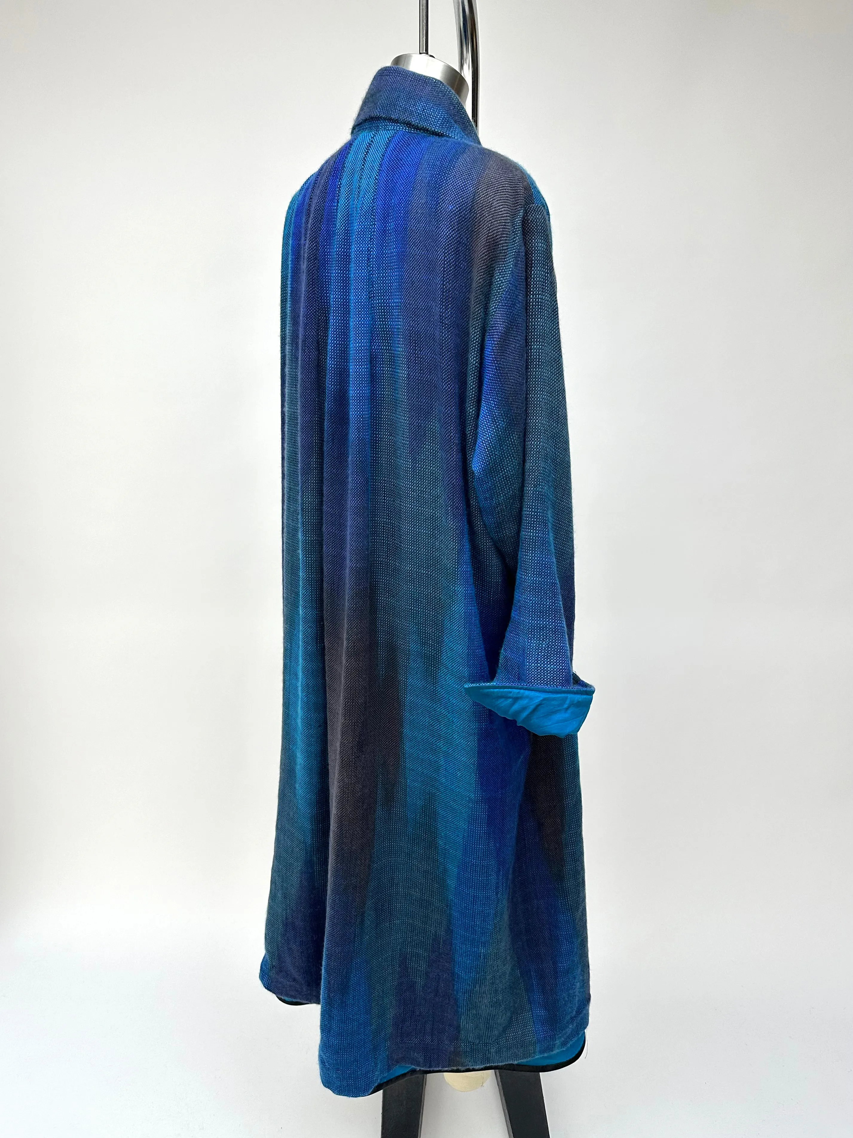 Silk Woven Long Reversible Coat
