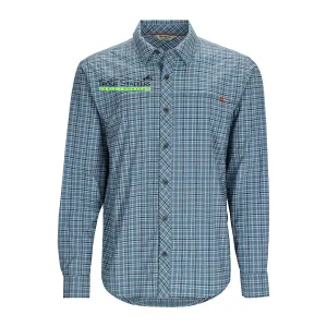 Simms MTS Logo Stone Cold LS Shirt Midnight Plaid