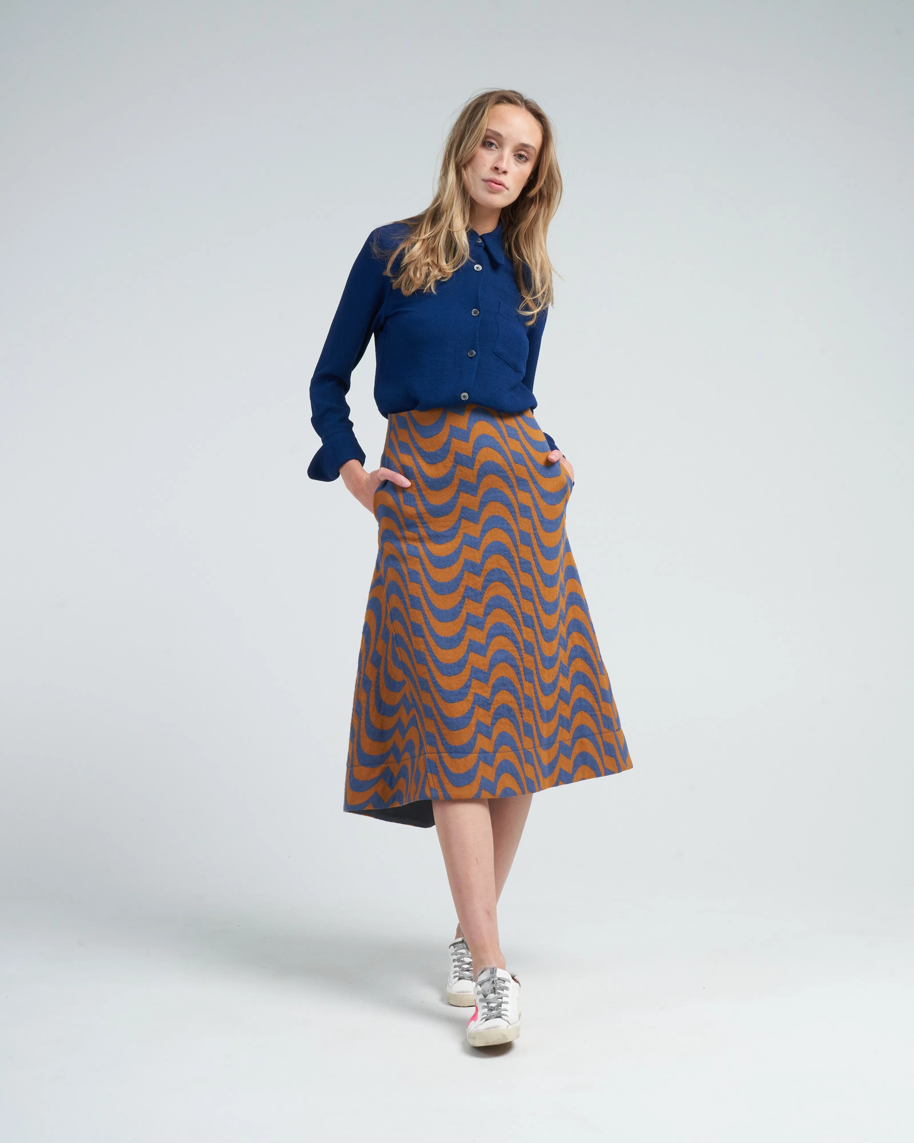 skirt - dark cobalt