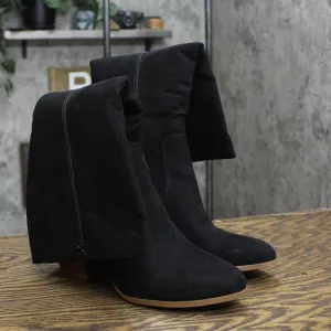 Style & Co. Womens Warrda Block-Heel Boots 10014036400 Black 8M