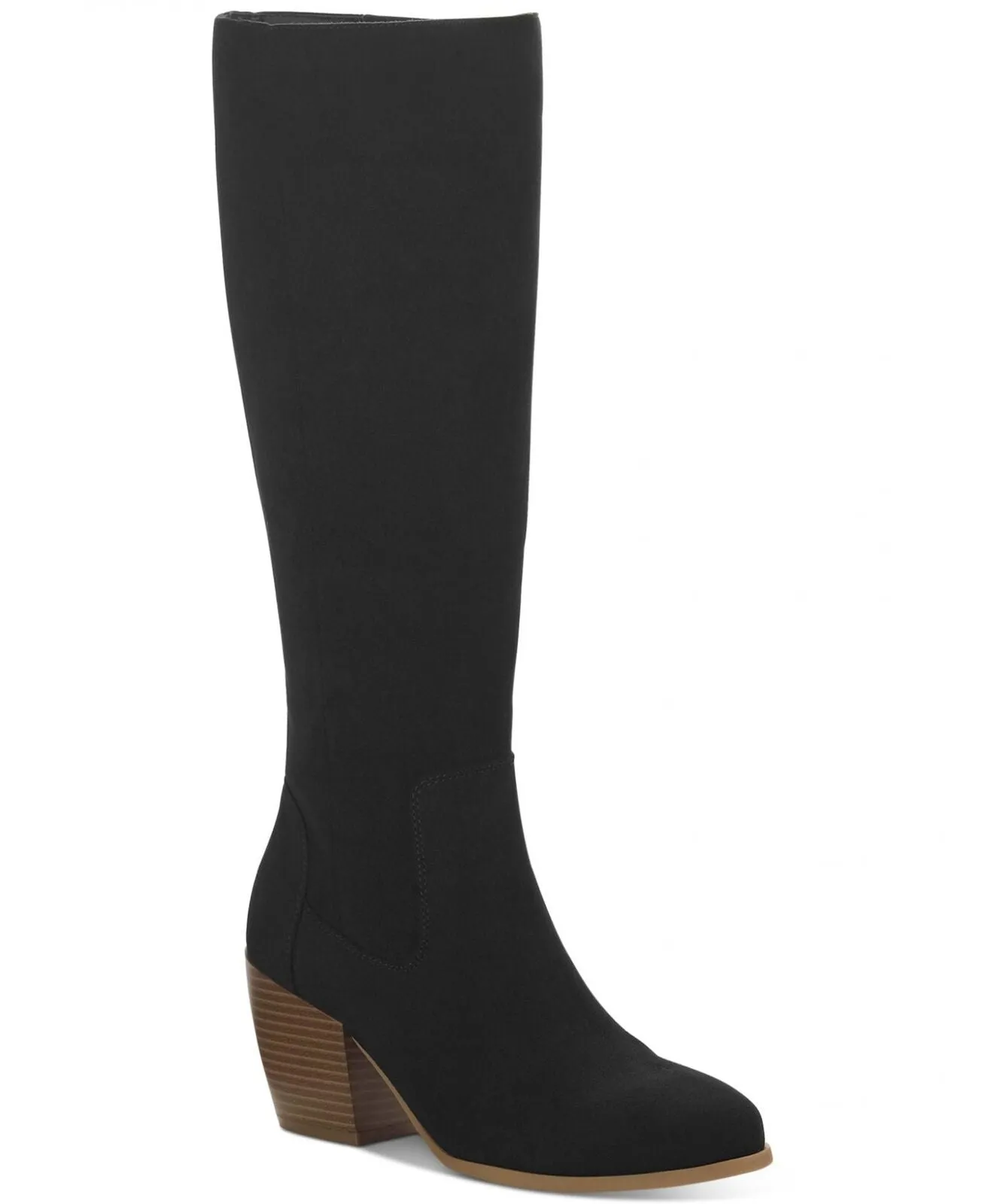 Style & Co. Womens Warrda Block-Heel Boots 10014036400 Black 8M