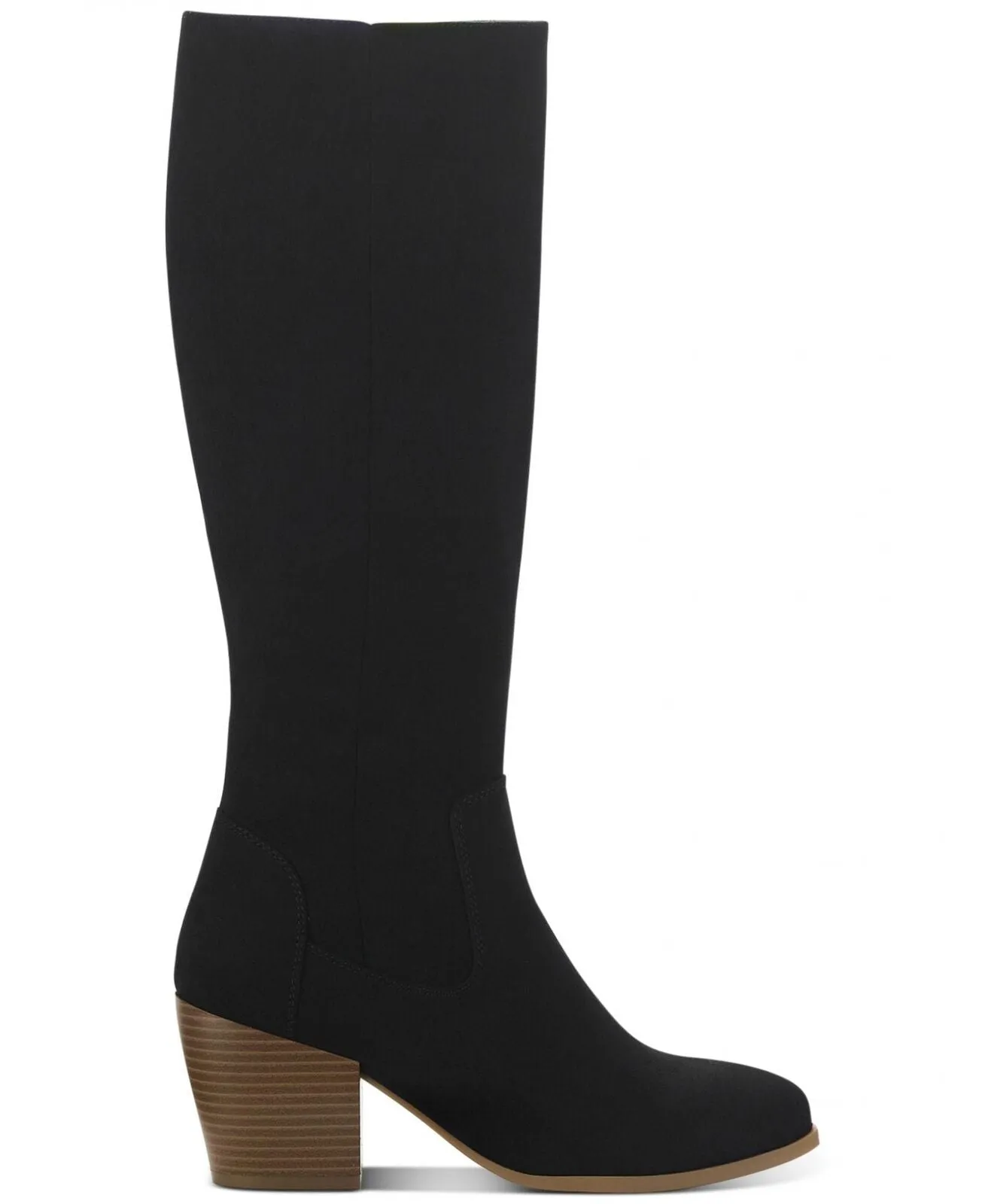 Style & Co. Womens Warrda Block-Heel Boots 10014036400 Black 8M