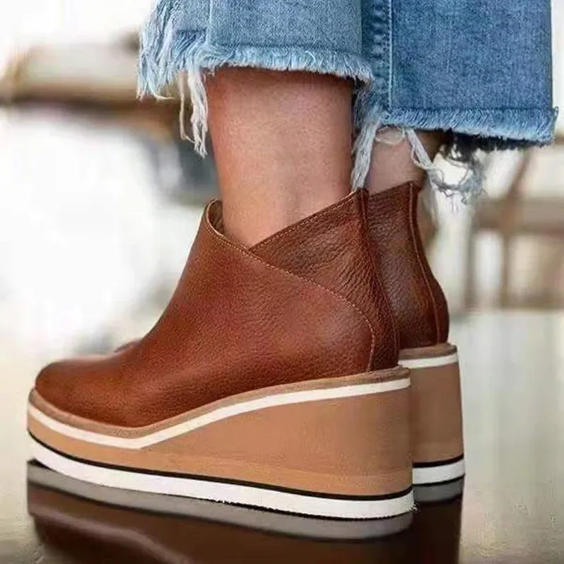Stylish platform ankle boots for women