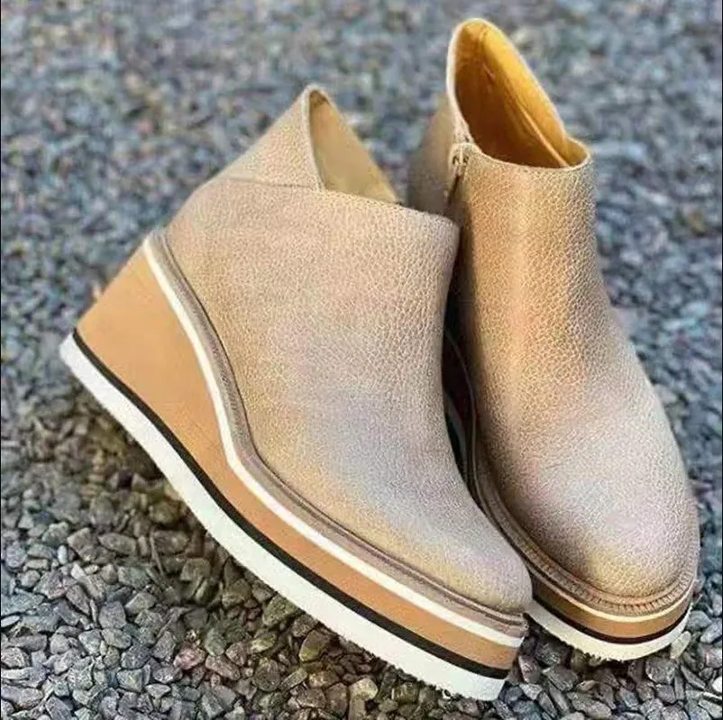 Stylish platform ankle boots for women