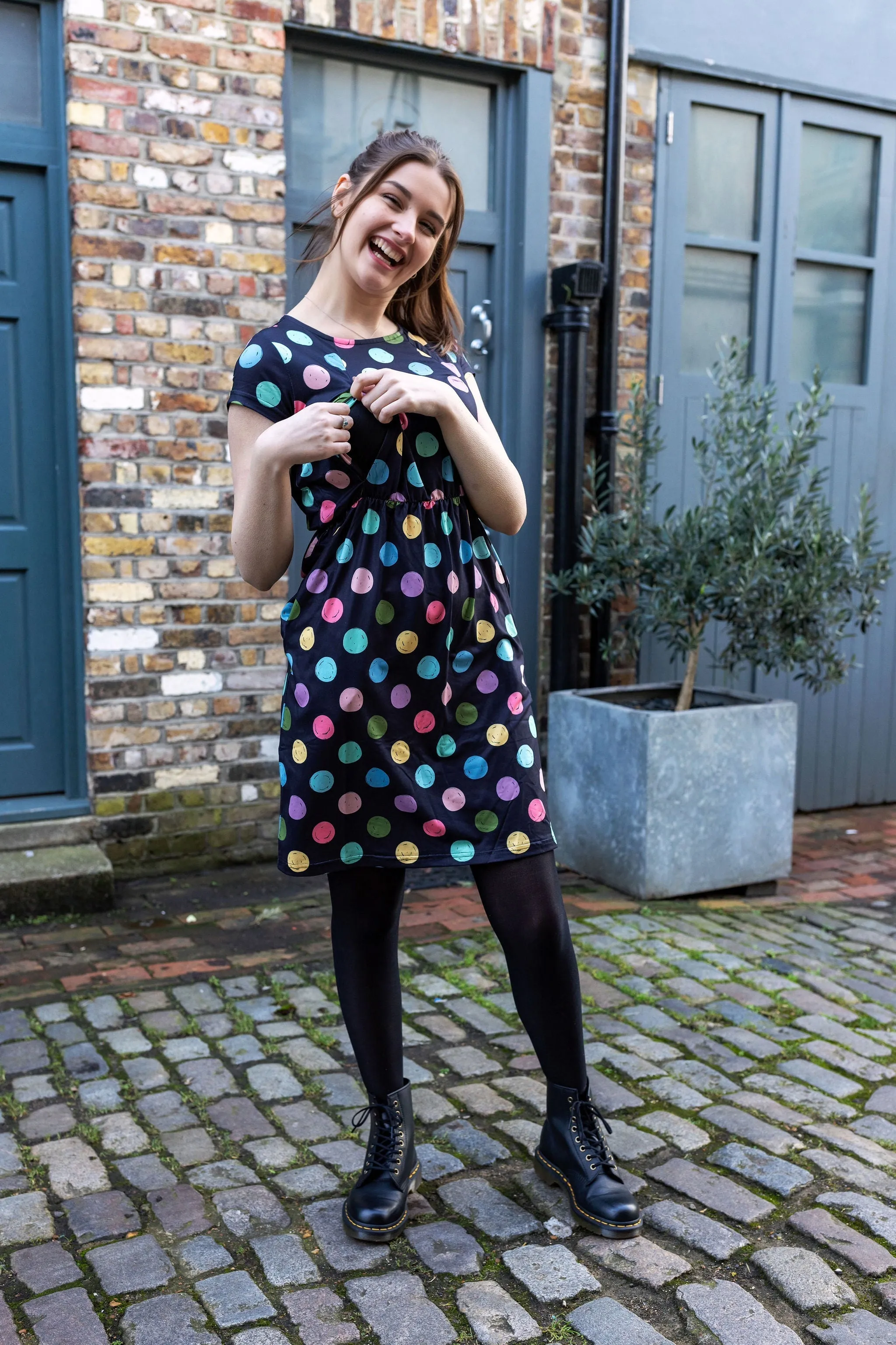 The Knee Length Breastfeeding Dress - Shona Spot