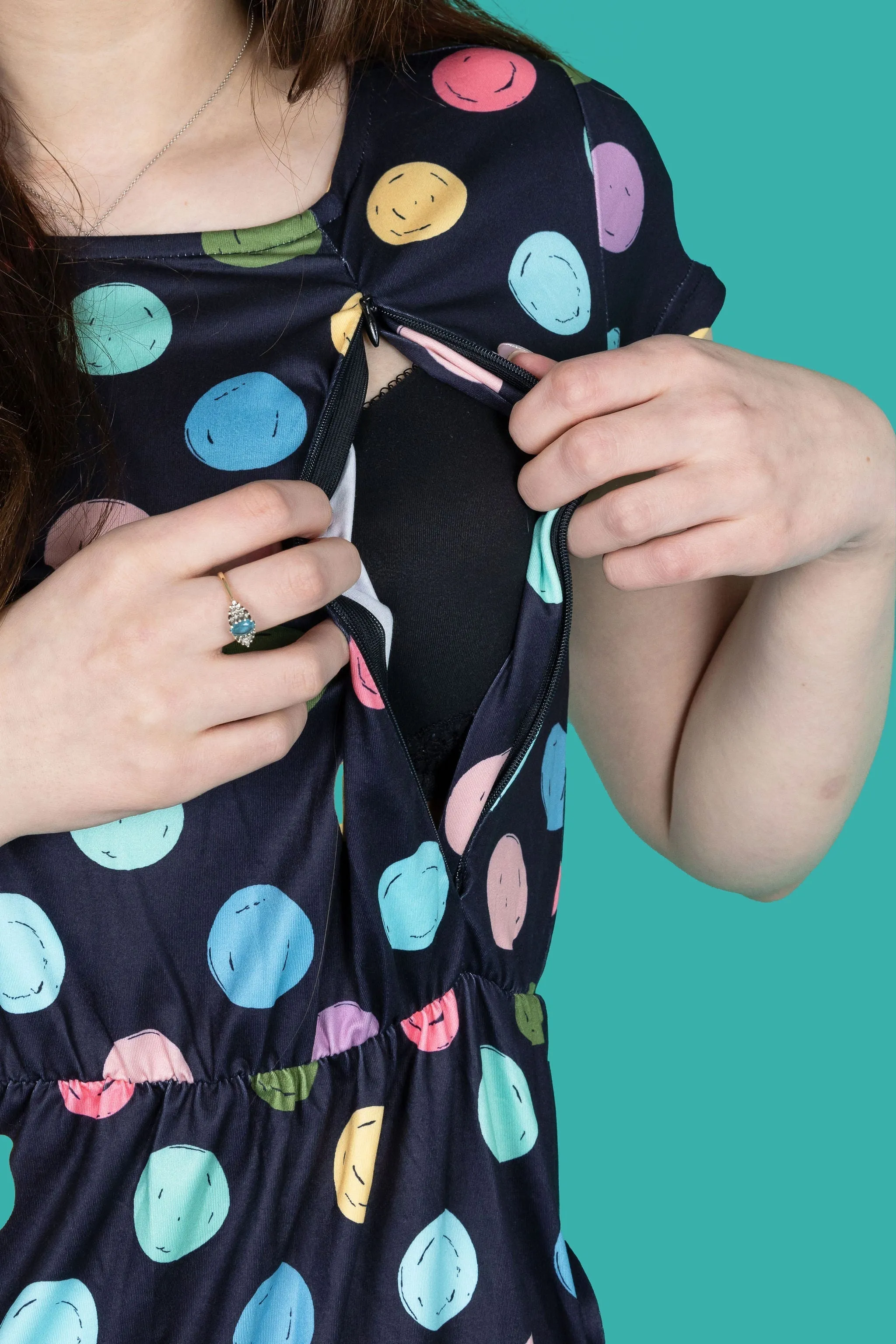 The Knee Length Breastfeeding Dress - Shona Spot