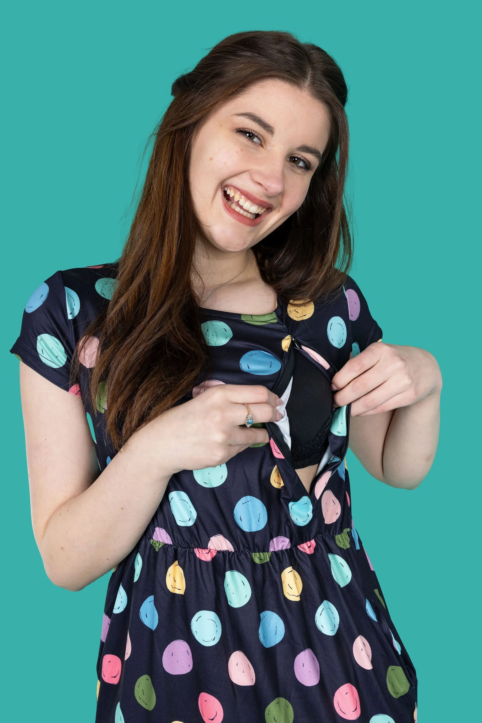 The Knee Length Breastfeeding Dress - Shona Spot