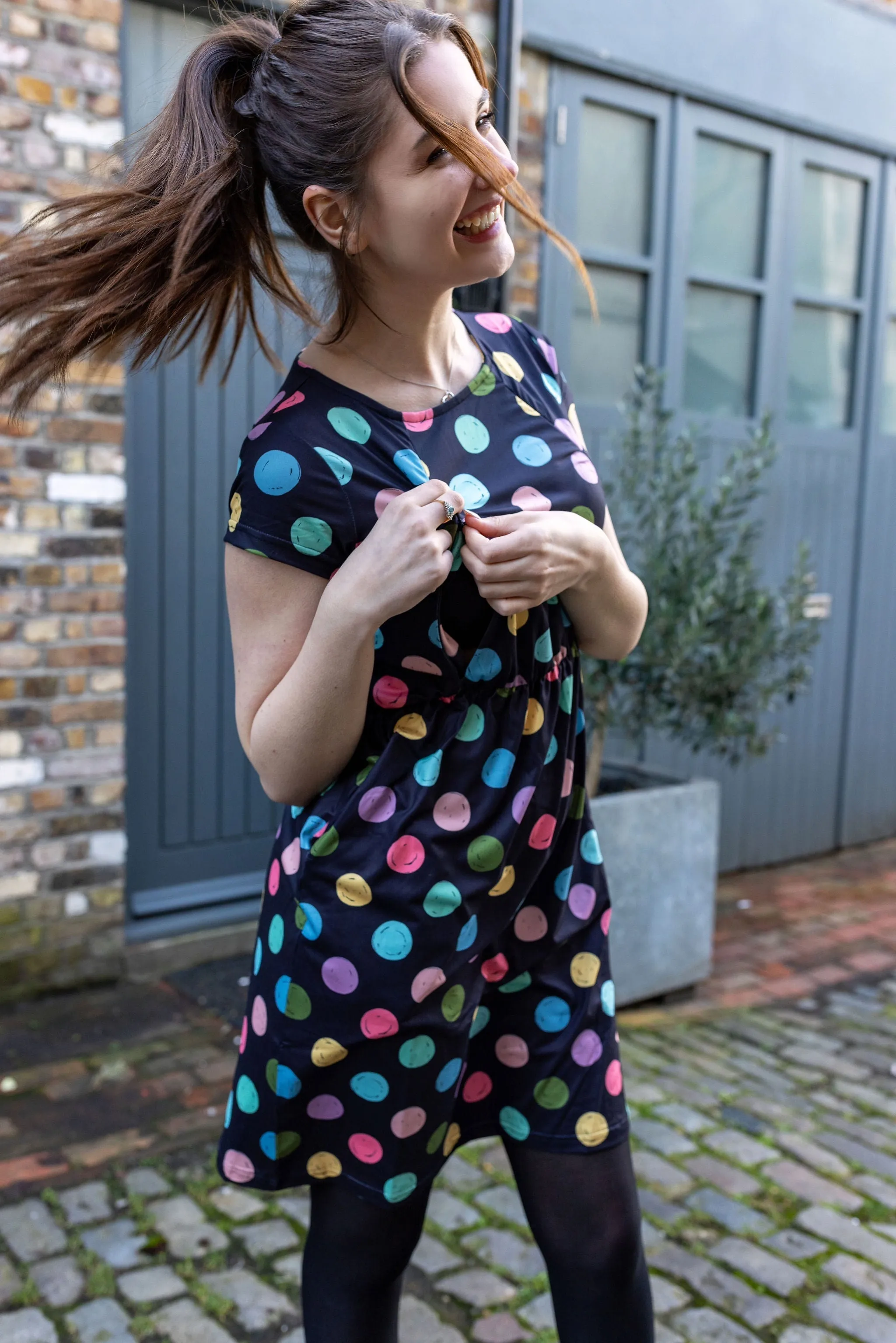 The Knee Length Breastfeeding Dress - Shona Spot
