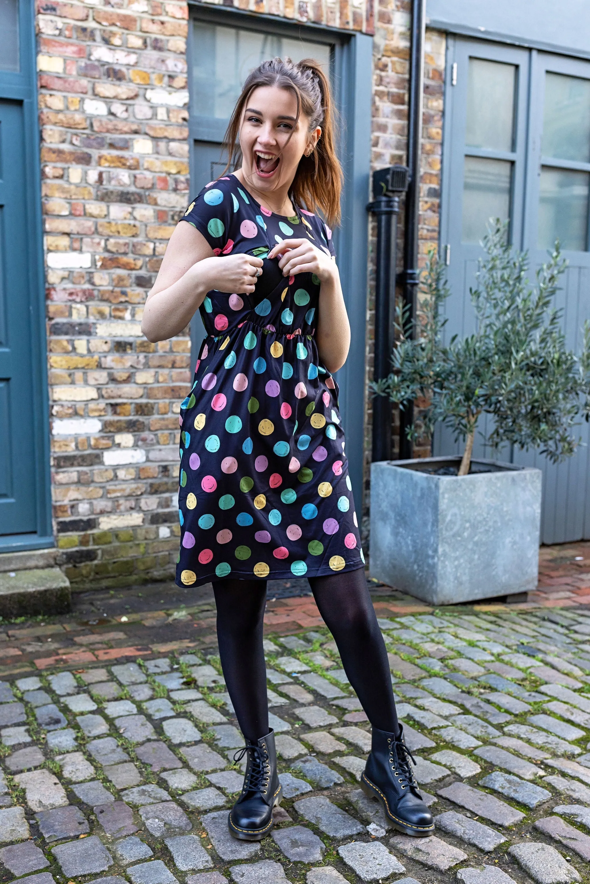 The Knee Length Breastfeeding Dress - Shona Spot