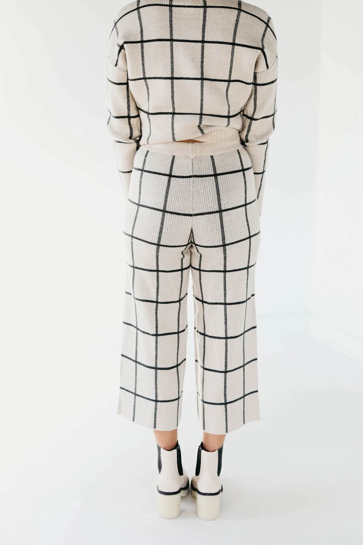The Laila Grid Crop Wide Leg Pants