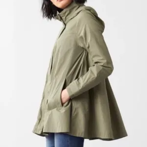 The North Face Flychute A-Line Jacket Moss Green Windwall Rain Outdoor
