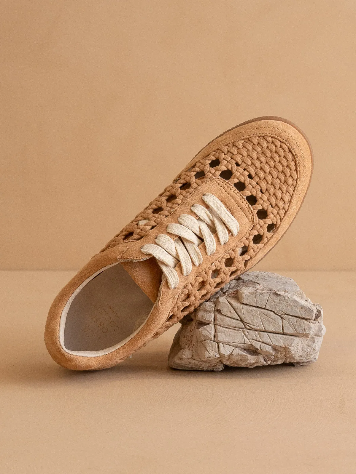 The Sandy | Apricot Crochet Detailed Sneaker