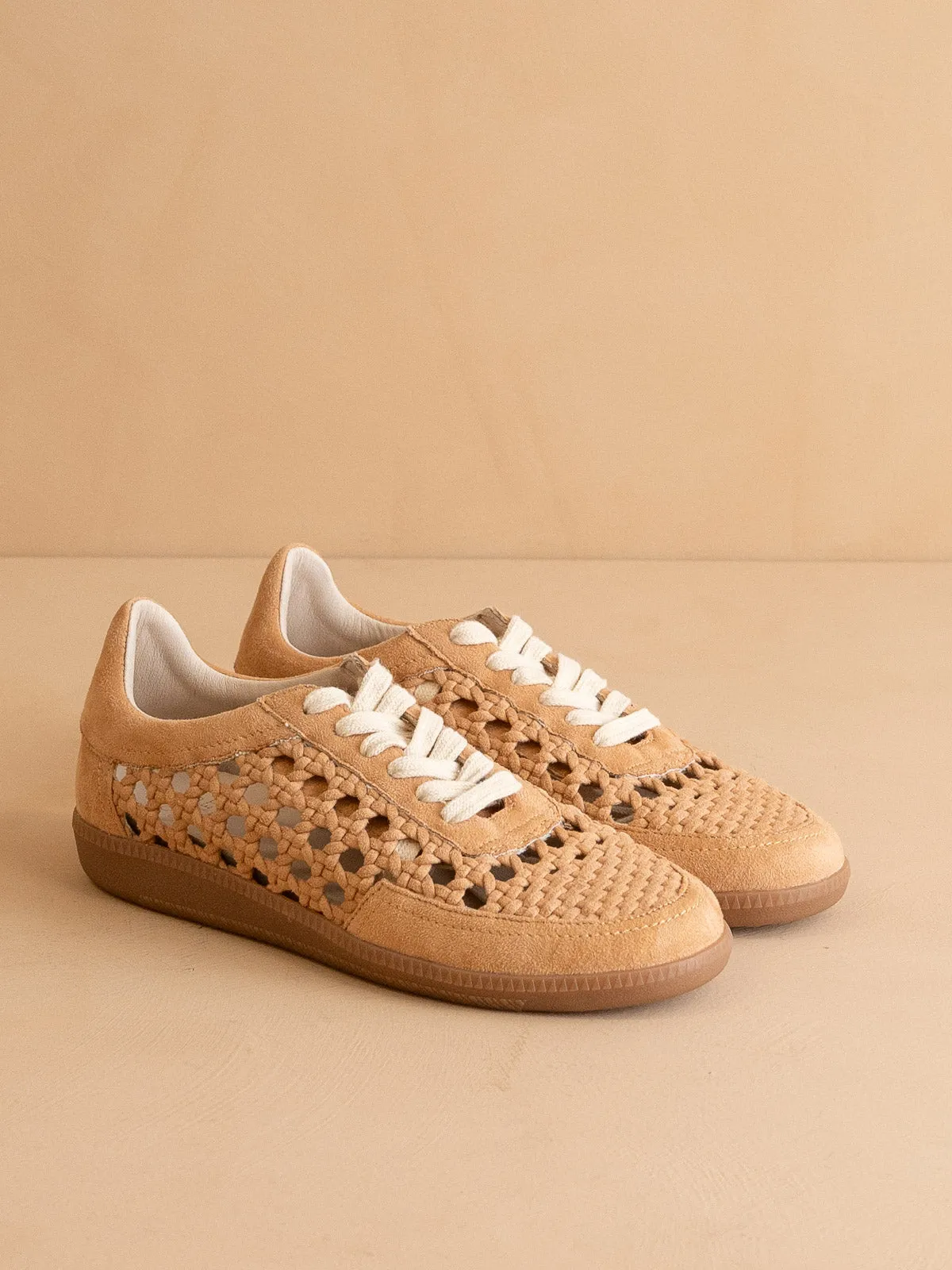 The Sandy | Apricot Crochet Detailed Sneaker
