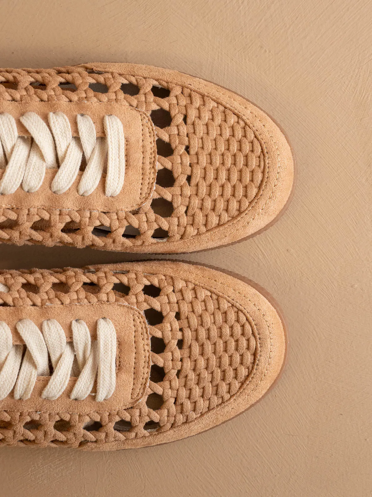 The Sandy | Apricot Crochet Detailed Sneaker