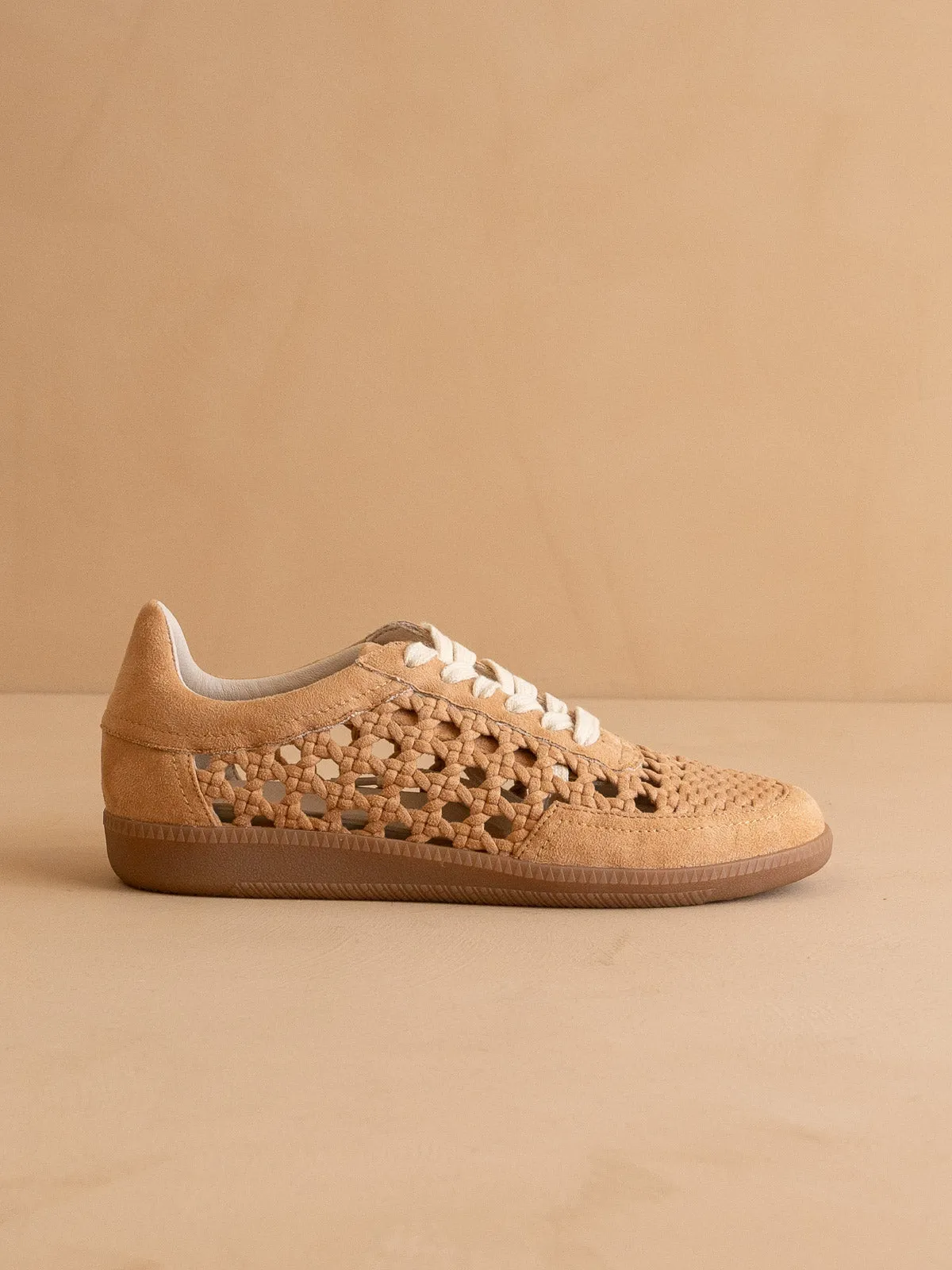 The Sandy | Apricot Crochet Detailed Sneaker