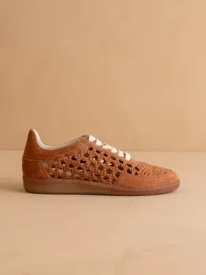 The Sandy | Brown Crochet Detailed Sneaker