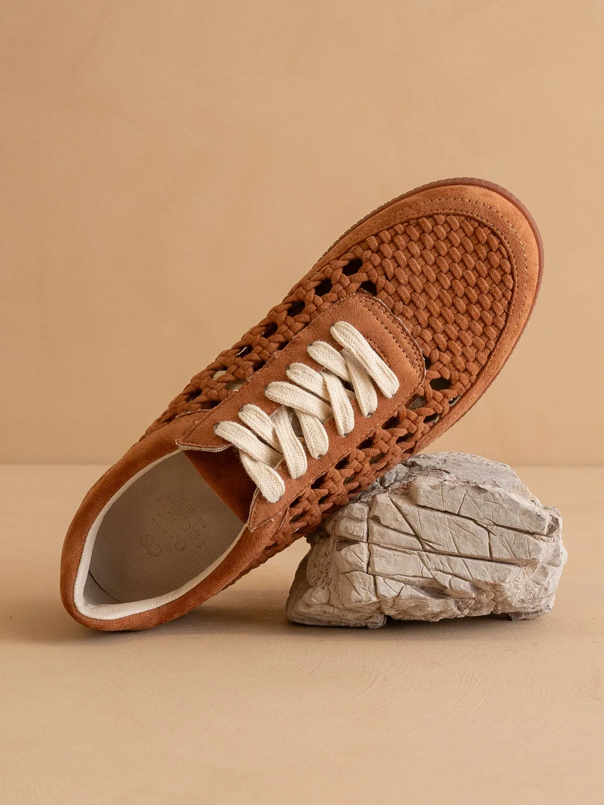 The Sandy | Brown Crochet Detailed Sneaker