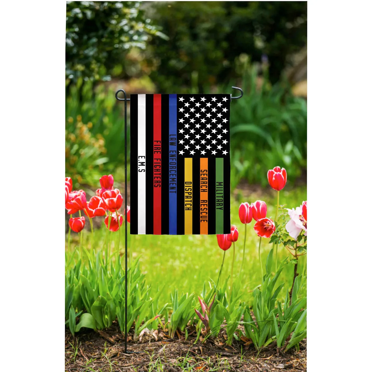 Thin Line Responders Garden Suede Flag