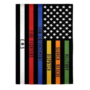 Thin Line Responders Garden Suede Flag