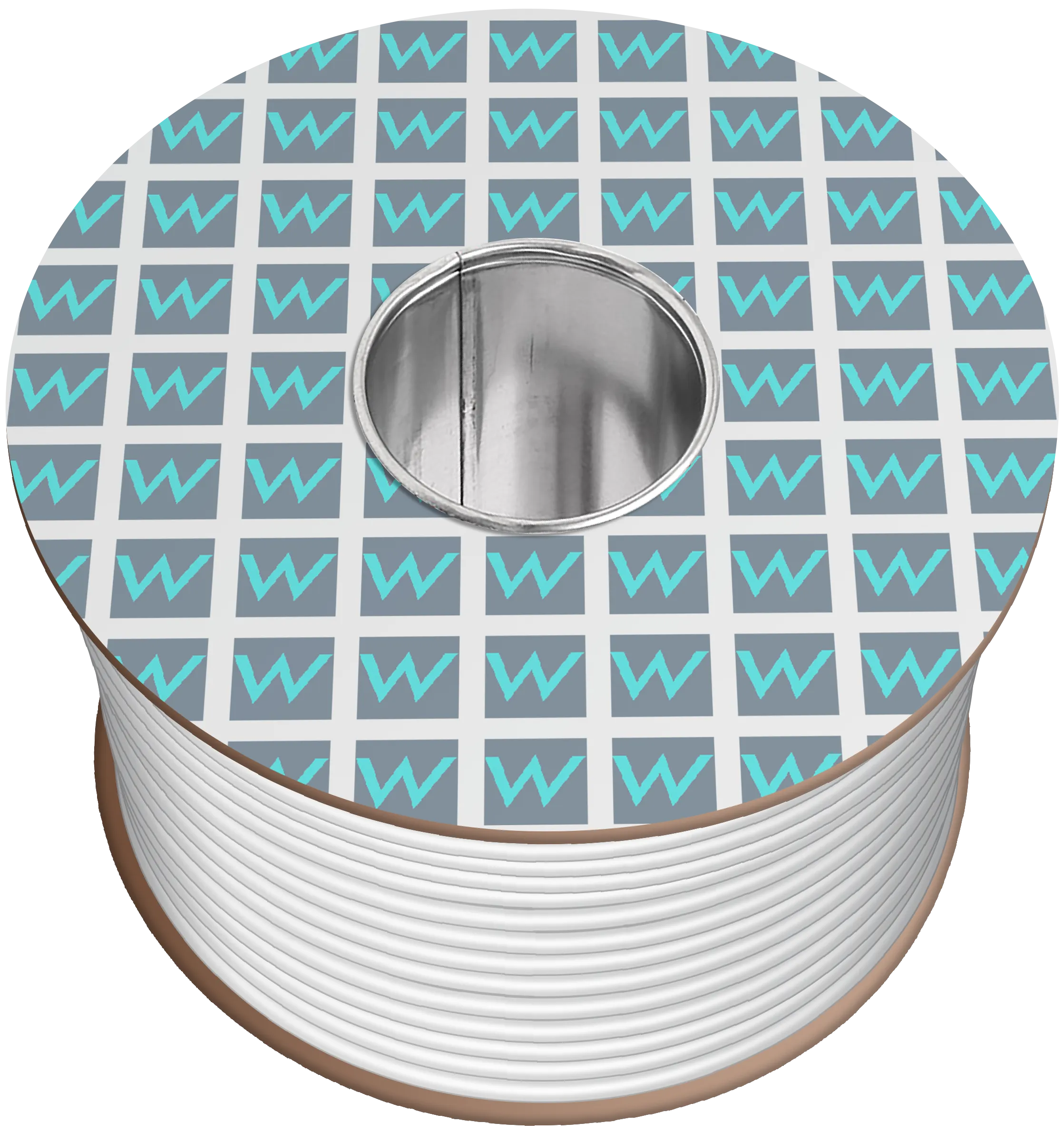 Time 2184Y 4 Core Round Flexible 0.75mm White Cable - 100M
