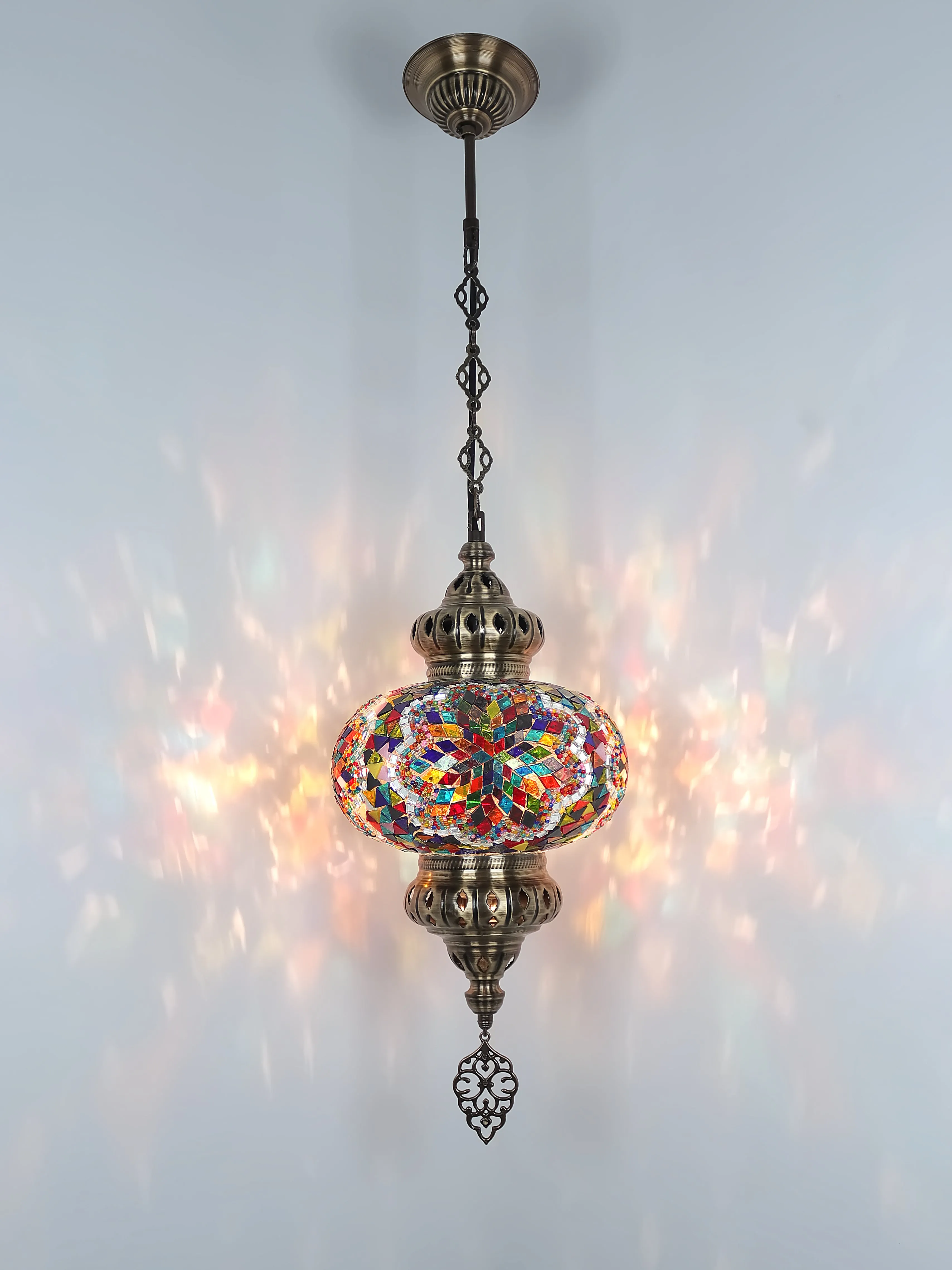 Turkish Mosaic Pendant Lighting 9,84 Inch Diameter