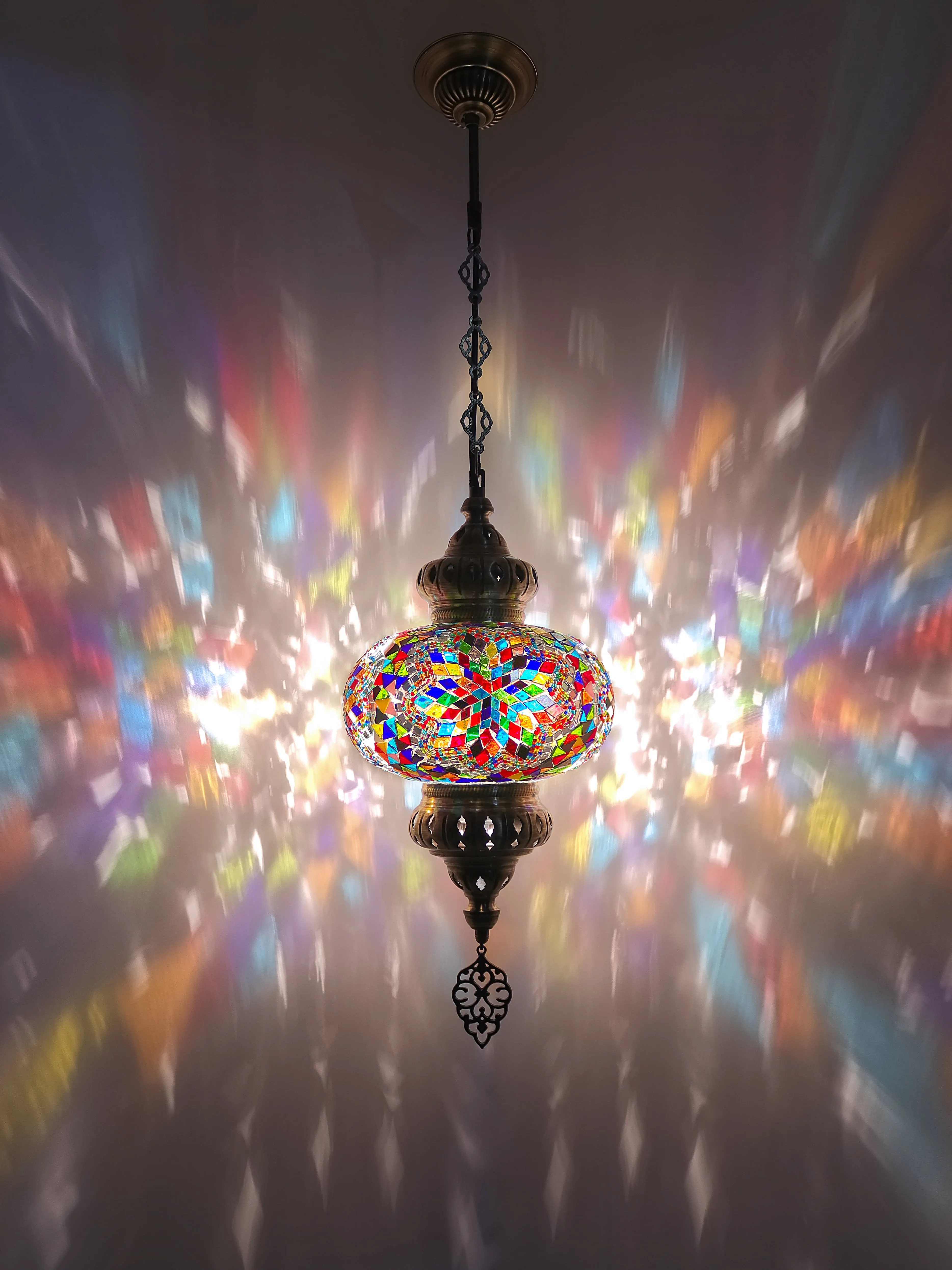 Turkish Mosaic Pendant Lighting 9,84 Inch Diameter