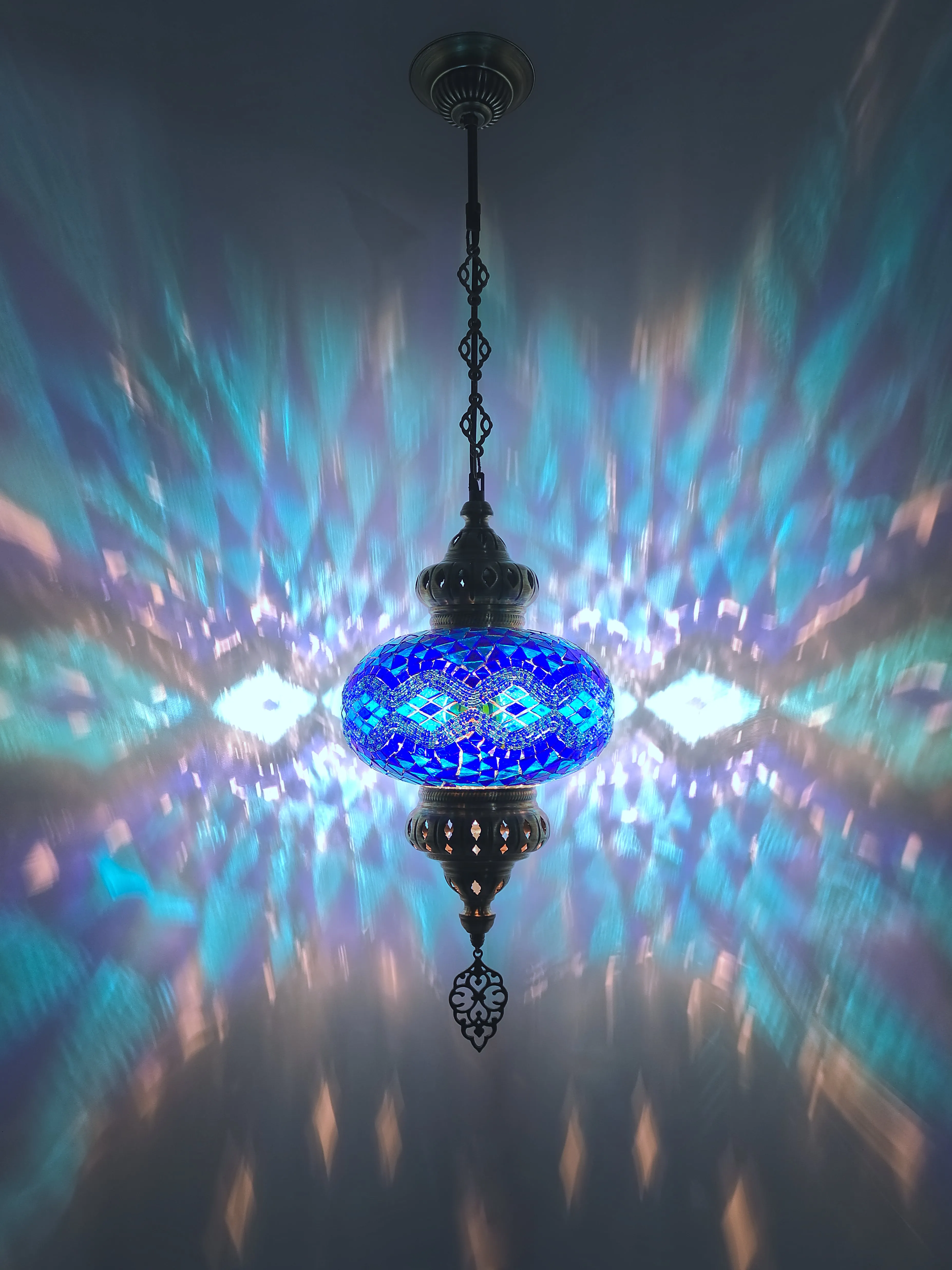 Turkish Mosaic Pendant Lighting 9,84 Inch Diameter