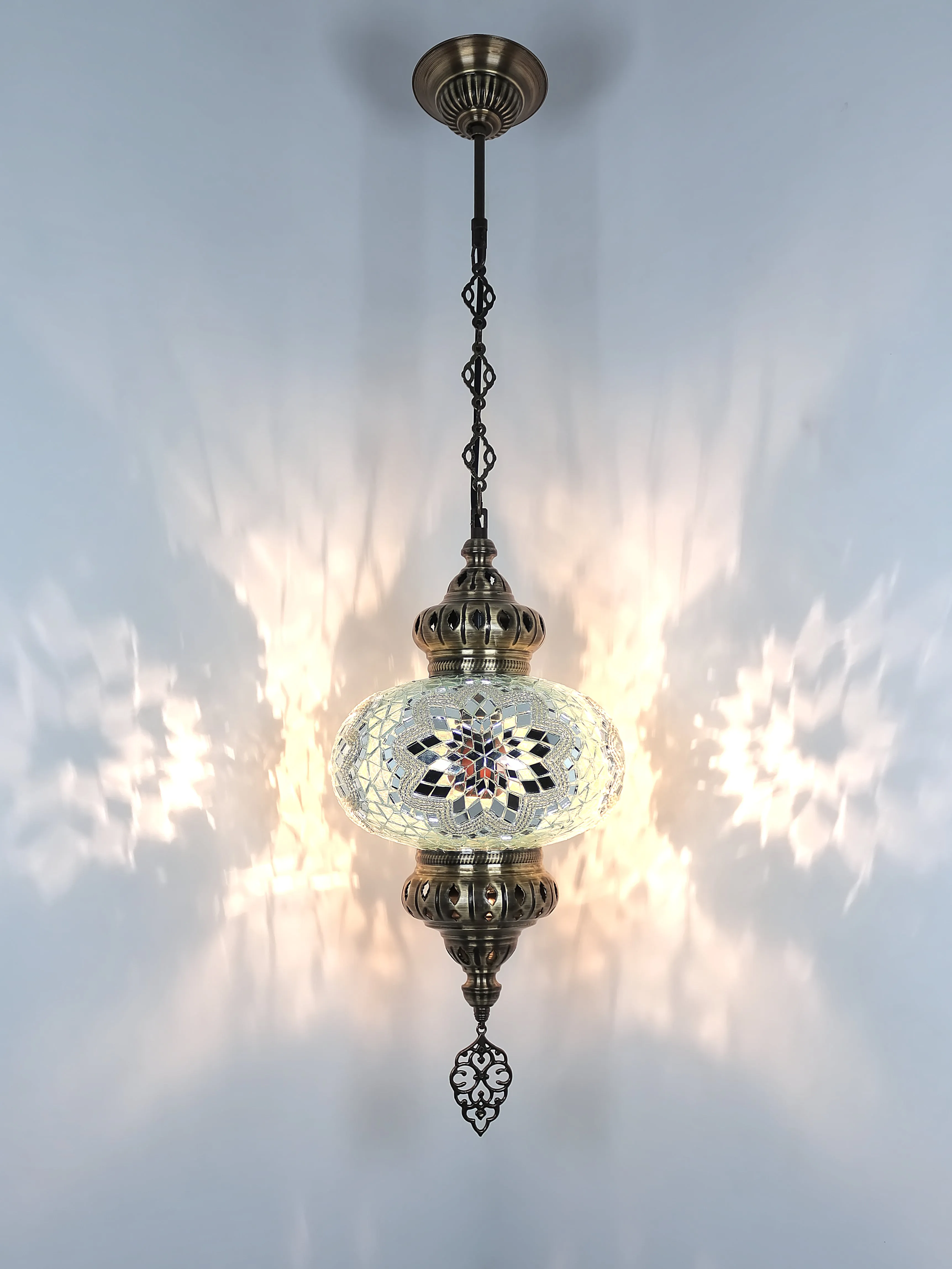 Turkish Mosaic Pendant Lighting 9,84 Inch Diameter
