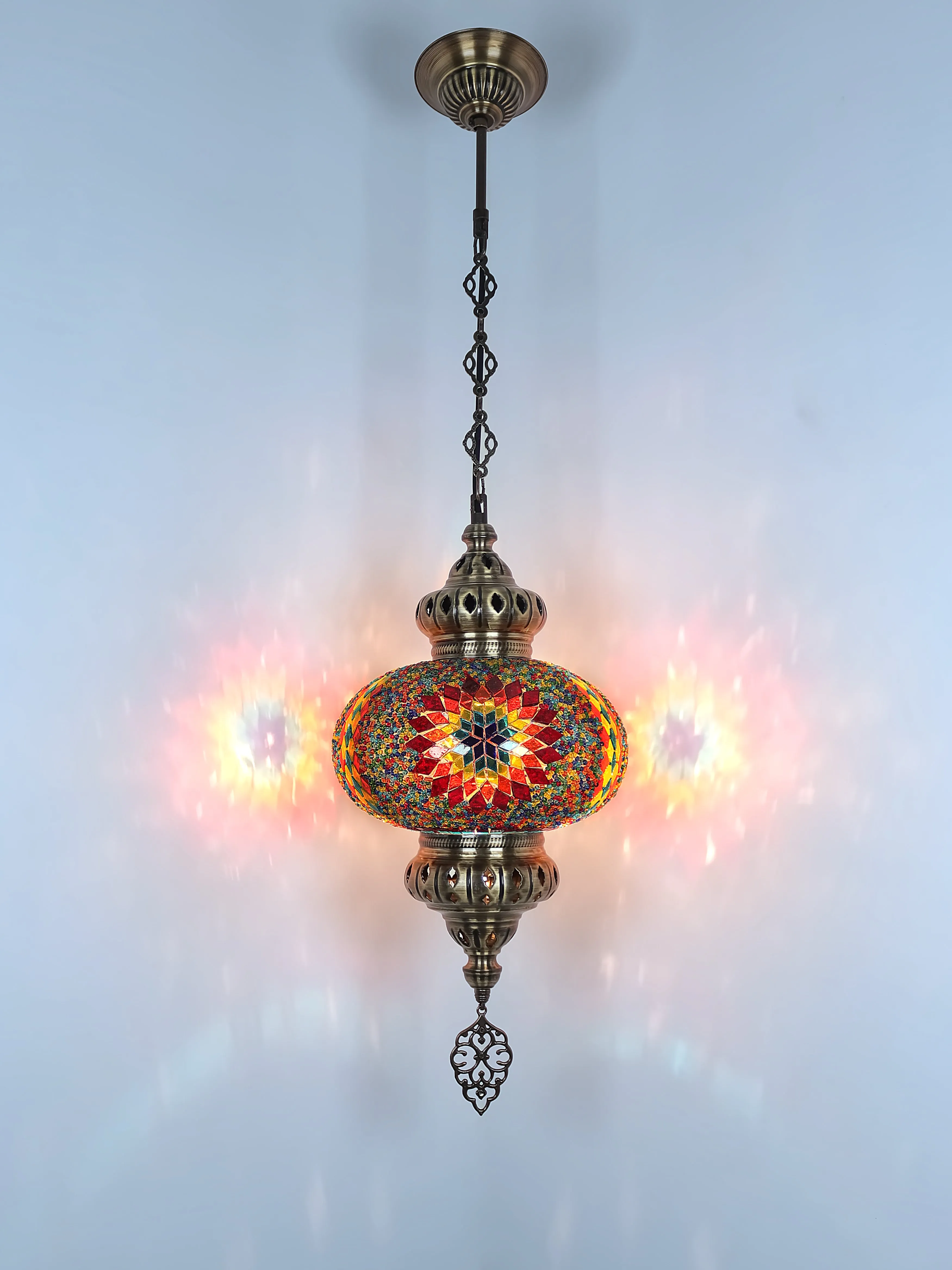 Turkish Mosaic Pendant Lighting 9,84 Inch Diameter