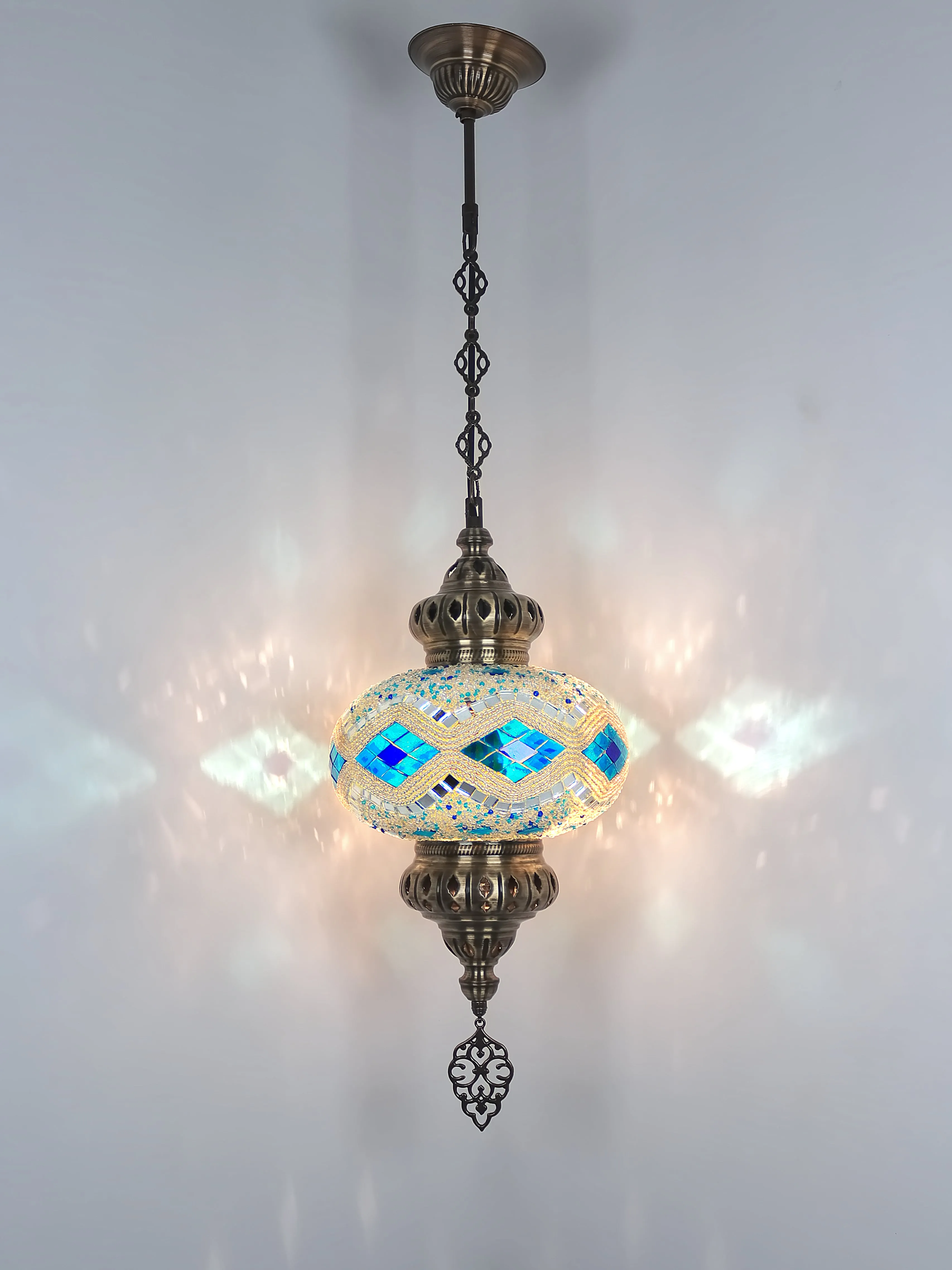 Turkish Mosaic Pendant Lighting 9,84 Inch Diameter